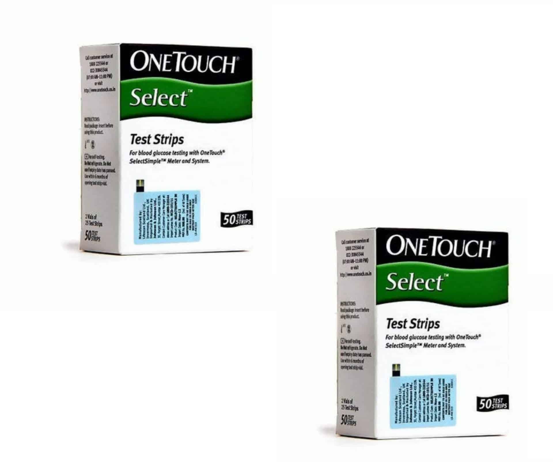 One Touch Select Simple Strips – Pack of 100