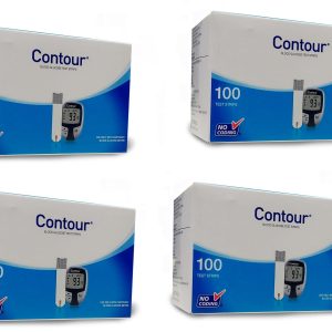 Contour Blue 100 Strips Glucose Test Strips (Pack of 4)