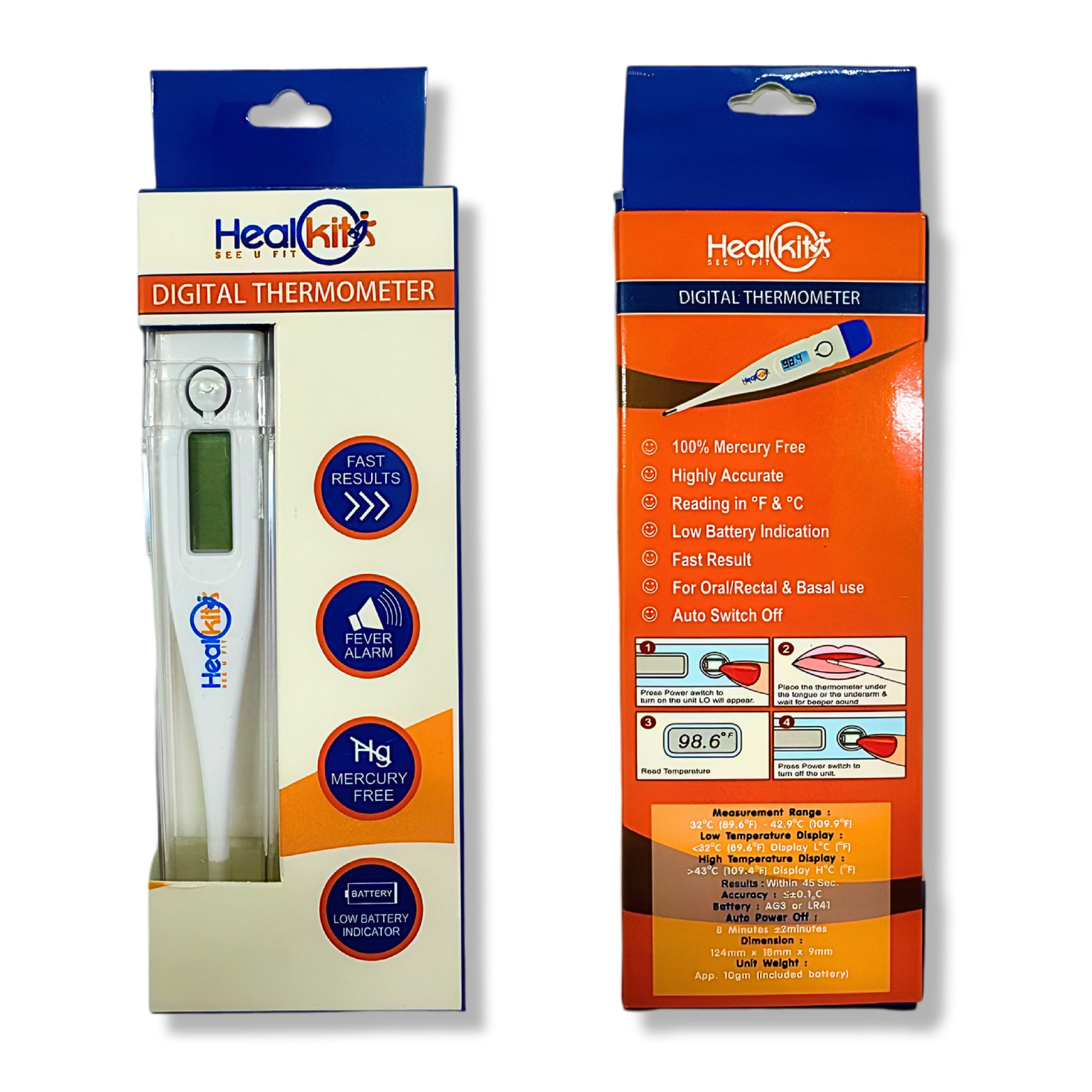 Healkit Premium Digital Thermometer for Adults & Kids - Image 2