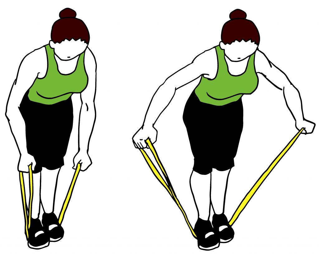 Reverse fly resistance band exercise