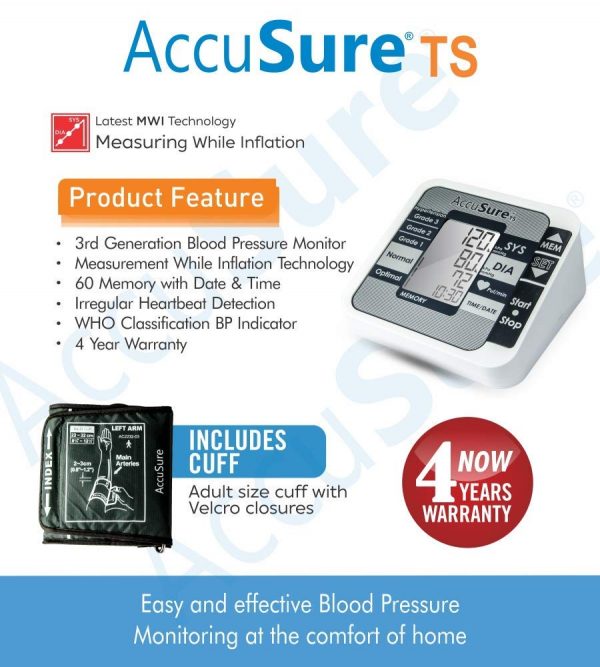 AccuSure TS Automatic Digital Blood Pressure Monitor BP Machine prices in india