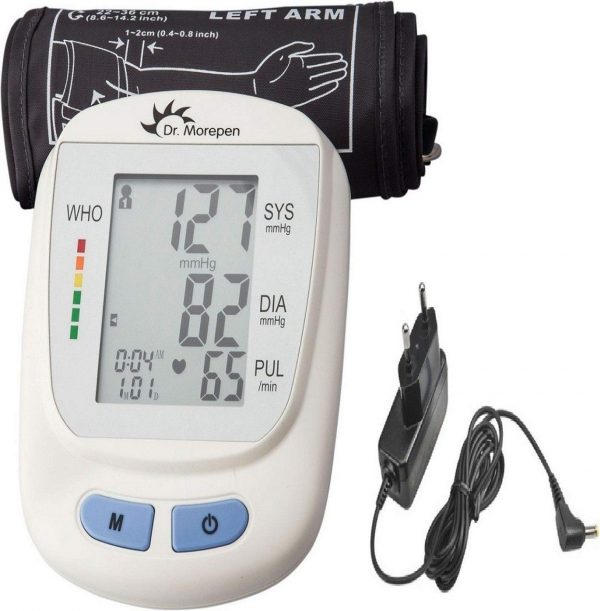 Dr. Morepen 09 Fully Automatic BP Monitor with ACDC Adaptor and Charger (White)