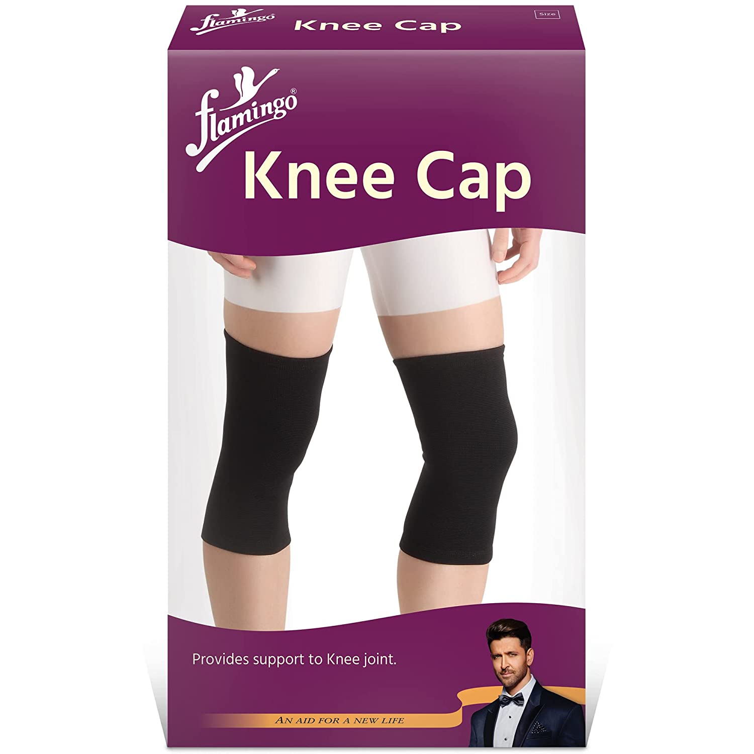 Flamingo Knee Cap Pair for Sports, Joint Pain Relief, Exercise, Gym Squats, Running, Cycling, Workout, Arthritis for Men and Women