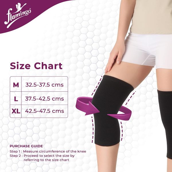 Flamingo Knee Cap Pair for Sports, Joint Pain Relief, Exercise, Gym Squats, Running, Cycling, Workout for Men and Women