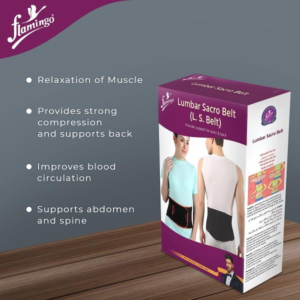 Flamingo Lumbar Sacro Belt for Back Pain Relief for Men and Women