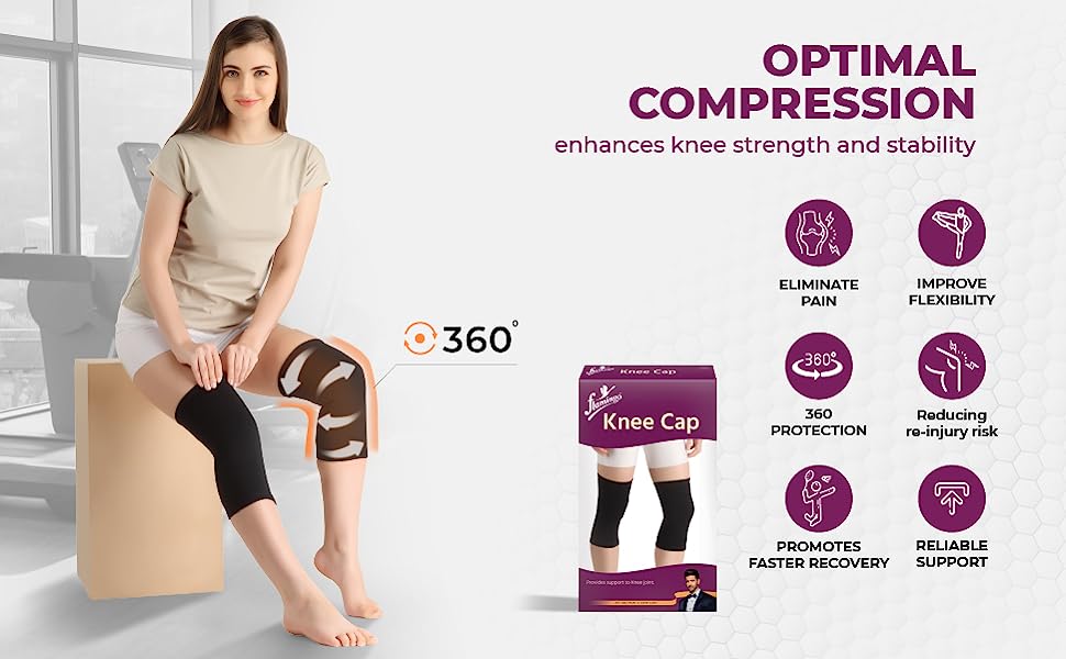 best Knee Cap Pair for Sports, Joint Pain Relief, Exercise, Gym Squats, Running, Cycling, Workout for Men and Women