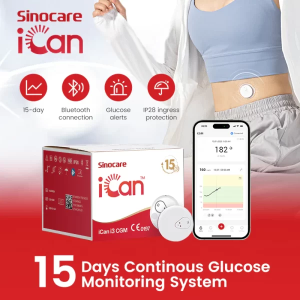 Sinocare iCan i3 CGM, UPTO 15 Days Continuous India buy obnline