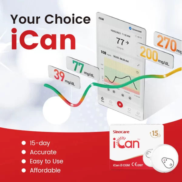 Sinocare iCan i3 CGM, UPTO 15 Days Continuous India buy online