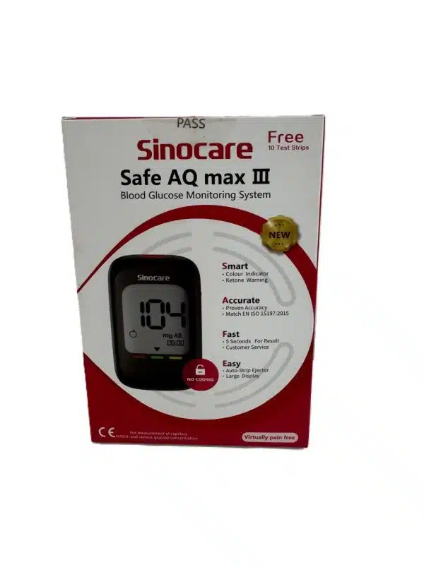Sinocare Safecare AQ max III Blood Glucose Meter Set