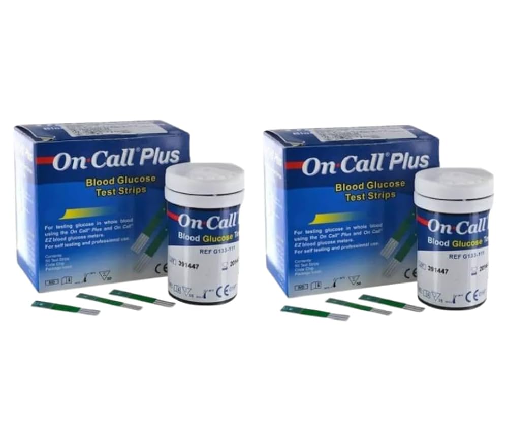on call plus glucometer 100 strips