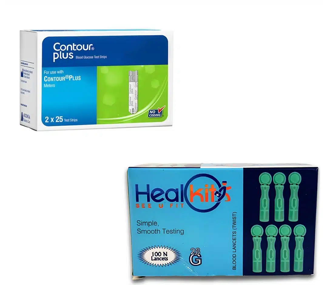 Contour plus strips with lancet combo online