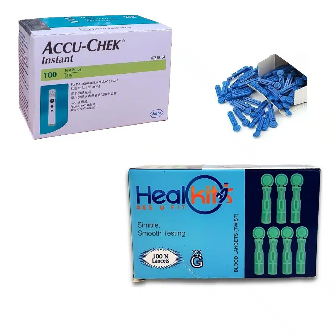 accu chek instant 100 with lancet pack