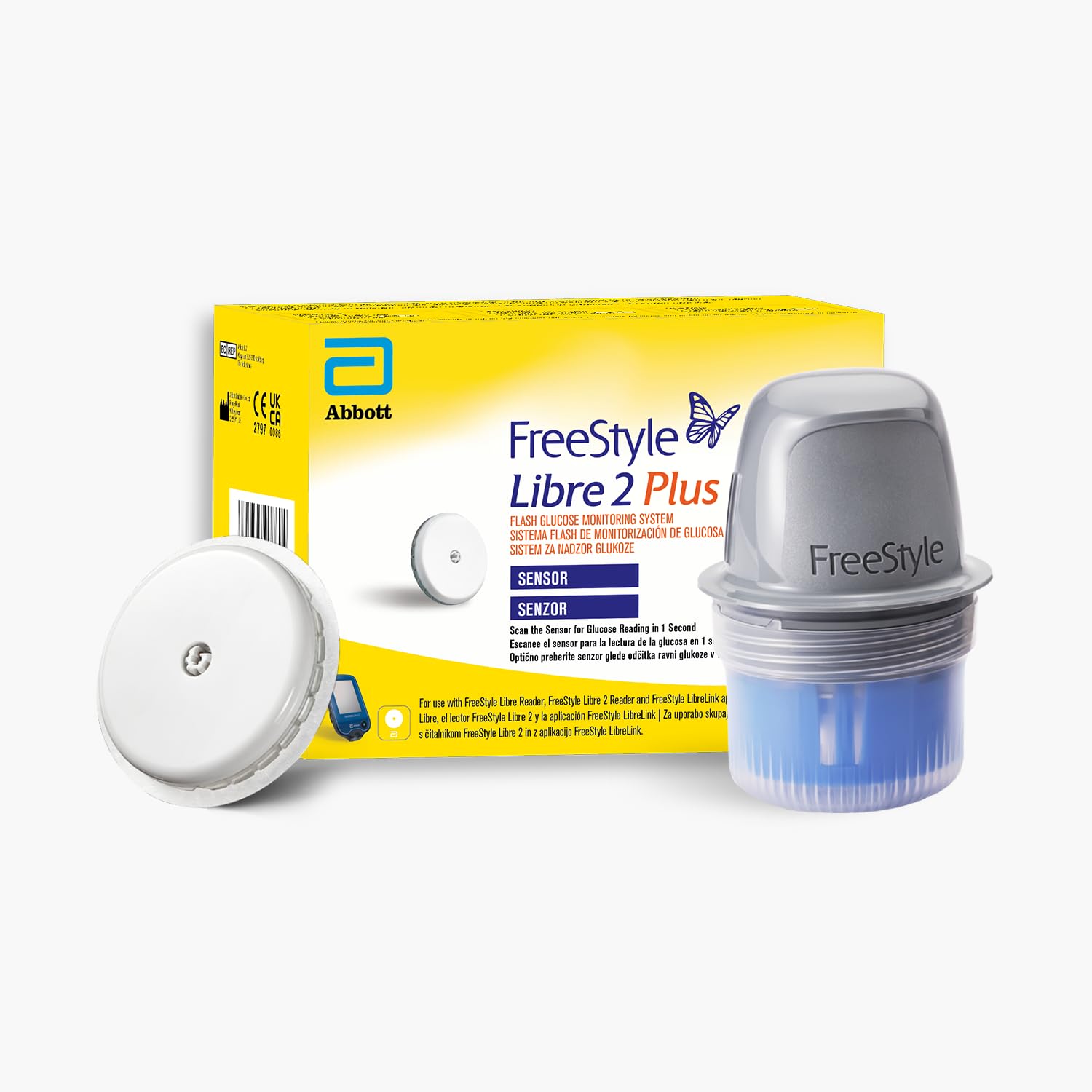 The Abbott FreeStyle Libre 2 Plus Sensor delivers reliable, real-time glucose readings directly to your smartphone—updated automatically every minute. Designed for convenience, it requires no finger pricks or manual scanning. With optional high and low glucose alerts, the sensor helps you stay informed and in control at all times.