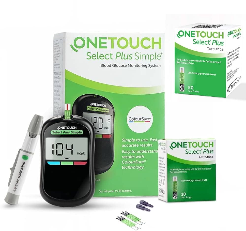 OneTouch Select Plus Simple glucometer machine