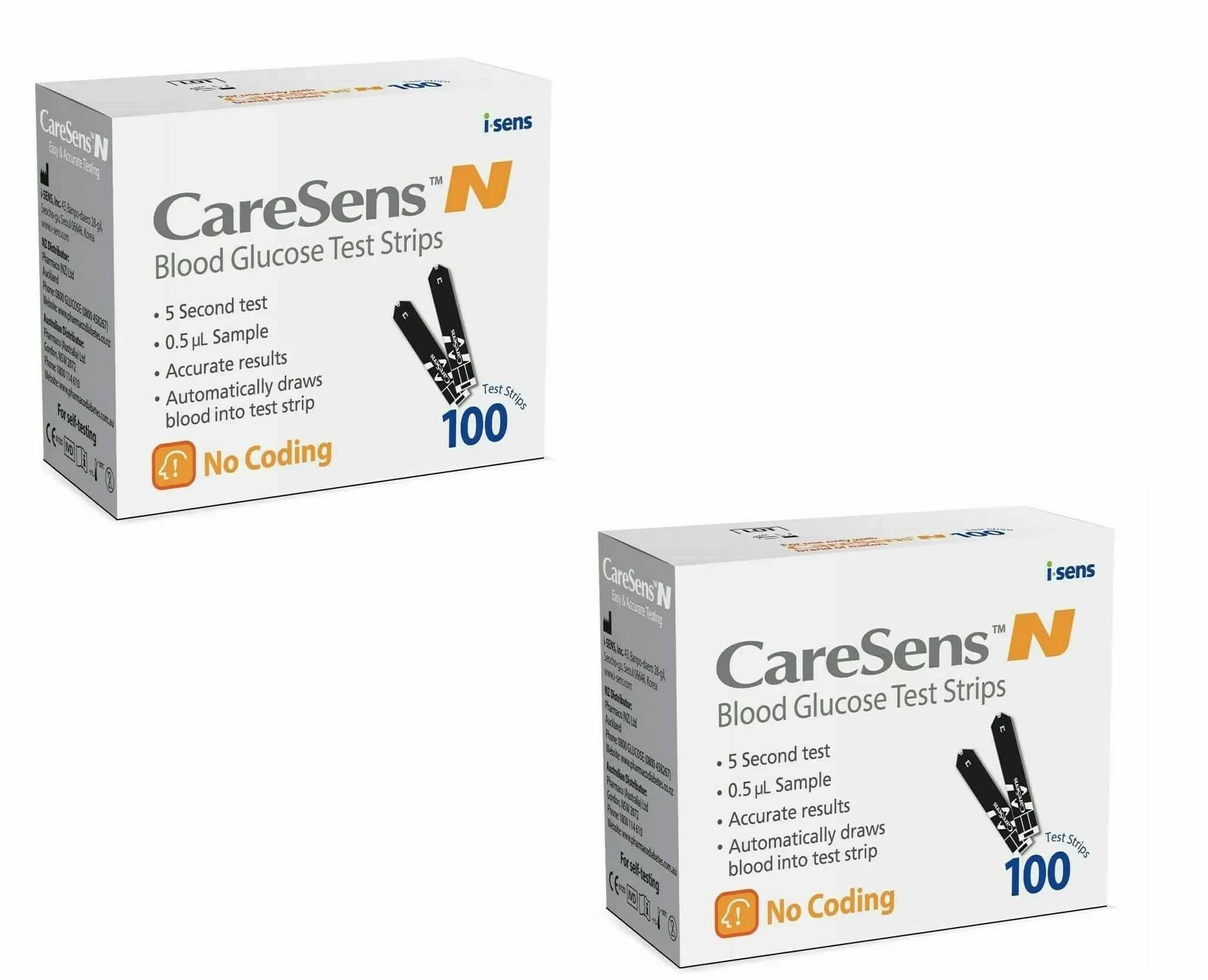 caresens N glucose 200 test strips
