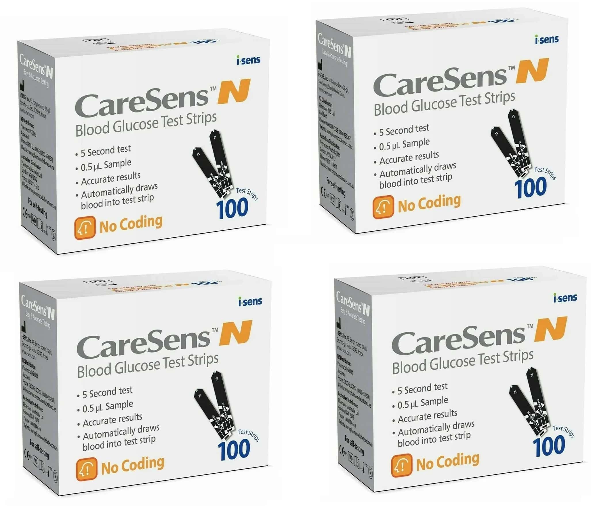 caresens N glucose 400 test strips