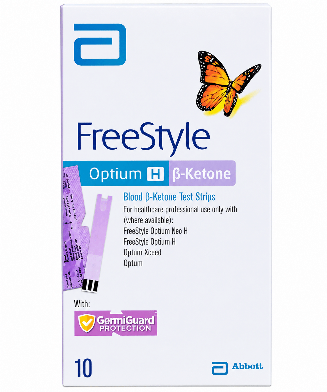 Abbott FreeStyle Optimum H Ketone Test Strips 10 Count