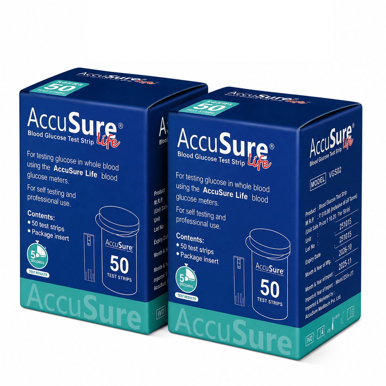 AccuSure Life Test Strips 100's Pack