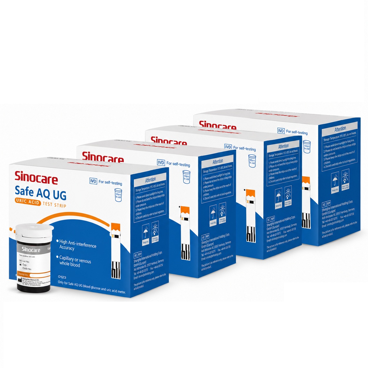 Sinocare Safe AQ uric acid test strips 200