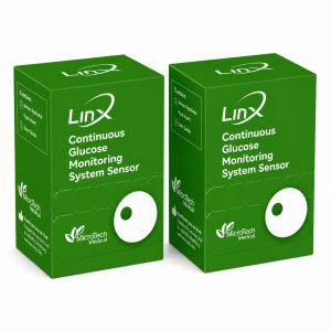 LinX CGM Smart Continuous Glucose Monitoring System Sensor – Pack of 2