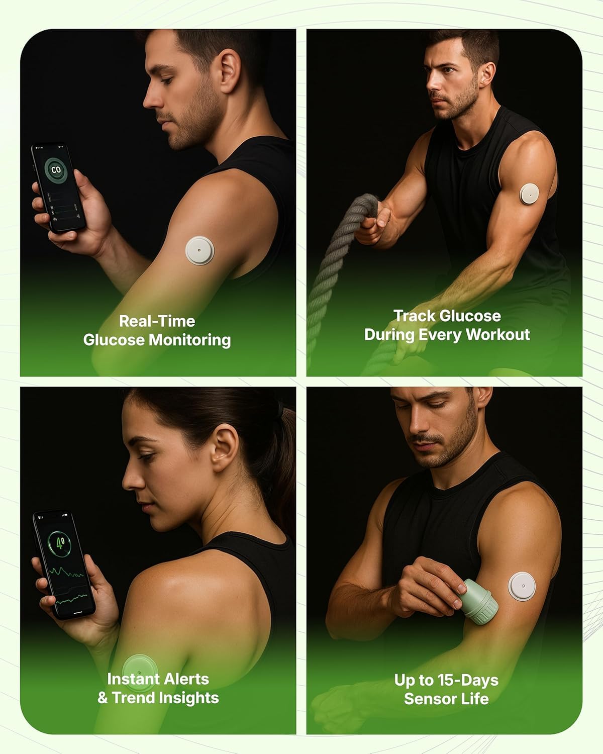 LinX CGM Smart Continous Glucose Monitoring I Real time Sugar Tracking I Bluetooth Enabled